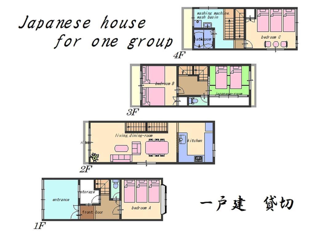 Bahay bakasyunan Nao's 2 一軒家貸切 Osaka