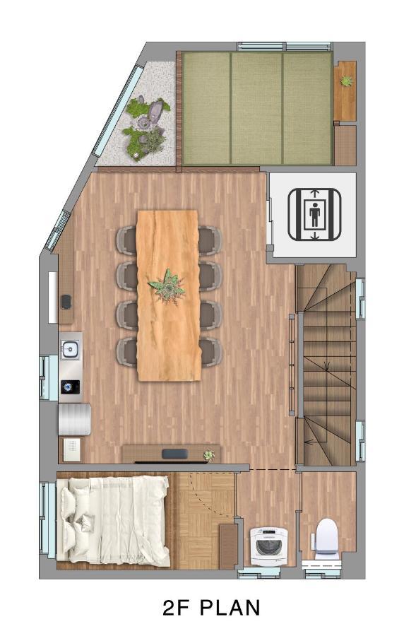 Holiday home 古今 天下茶屋 With A Private Parking Lot And A Half Open-air Bath And Direct To Kix