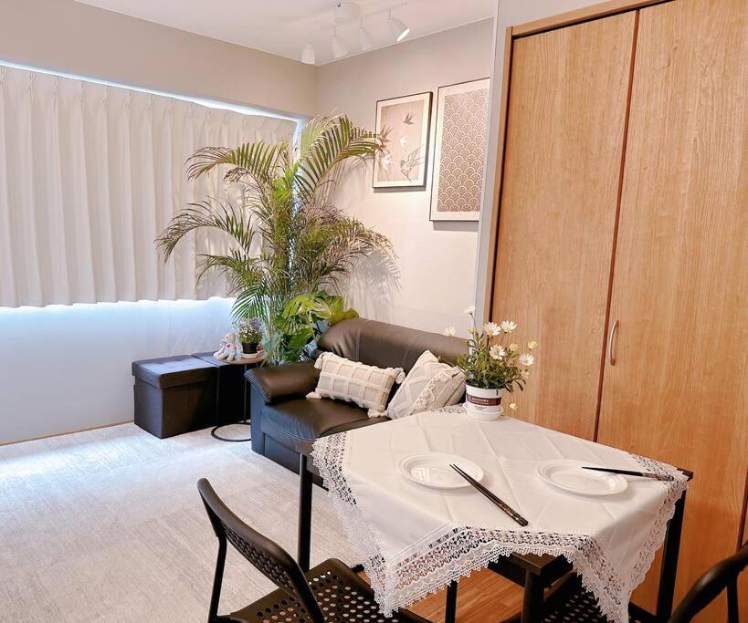 Apartment 55平方!2卧室可住7人,5分黒門市場,難波,道頓堀,心斎橋,大阪城,天王寺,wi-fi,新規 *