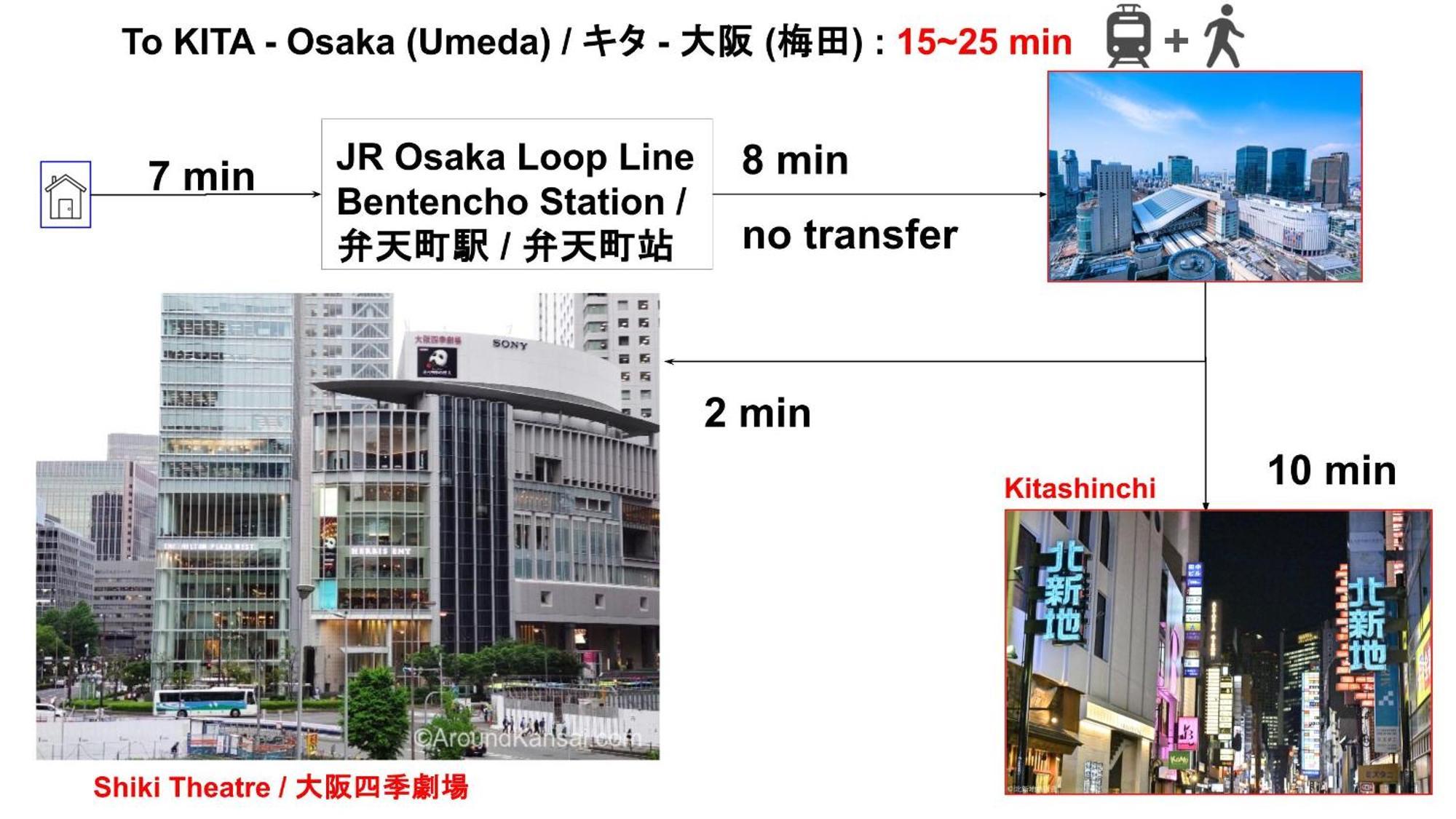 Umeda Central: Quick Access To Kita & Minami Districts *
