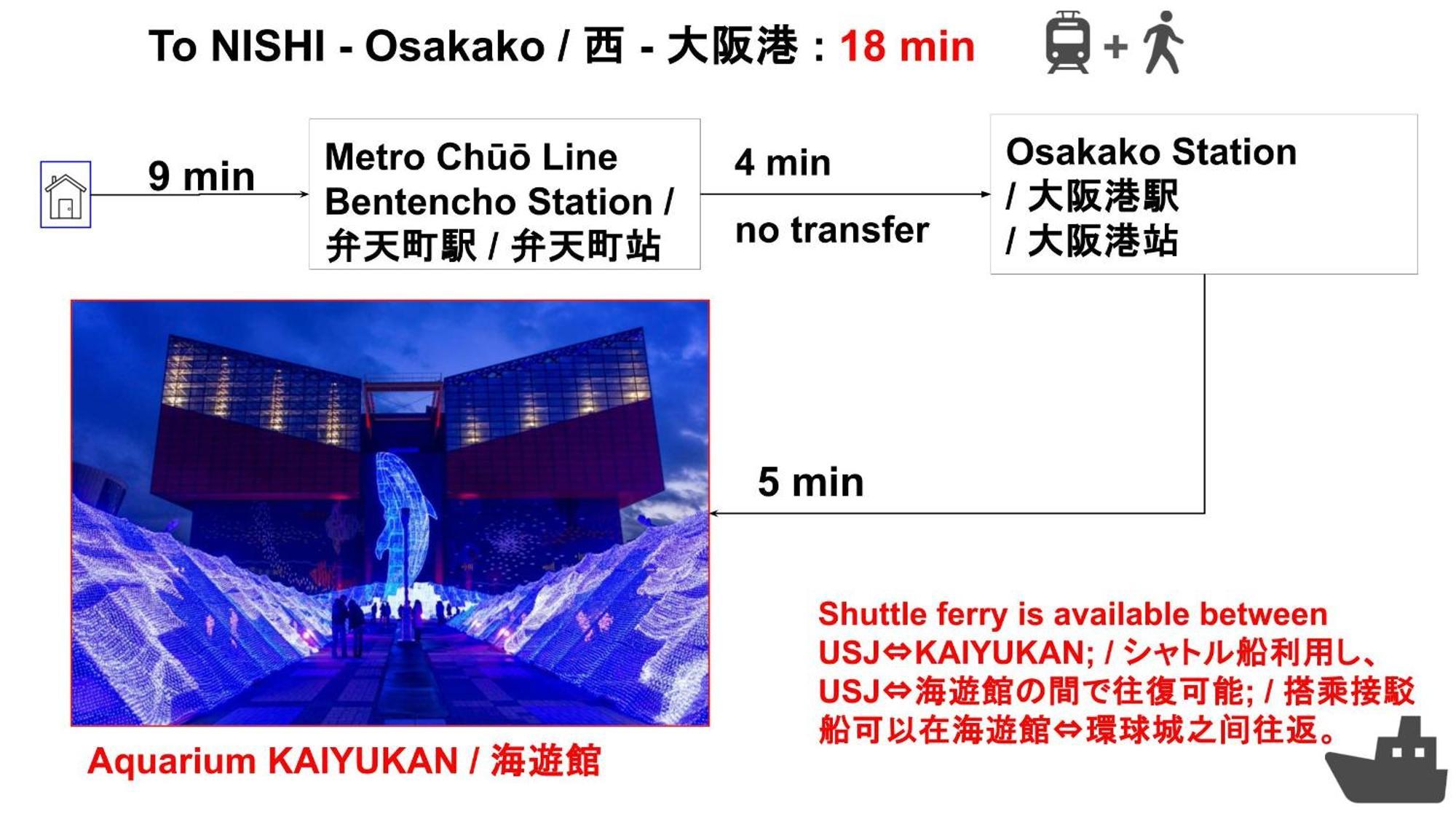 Umeda Central: Quick Access To Kita & Minami Districts *